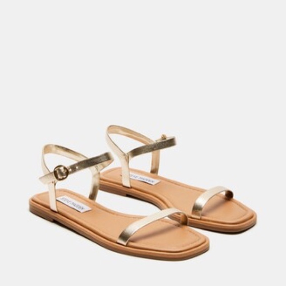 Steve Madden Metallic Gold Strap Sandals